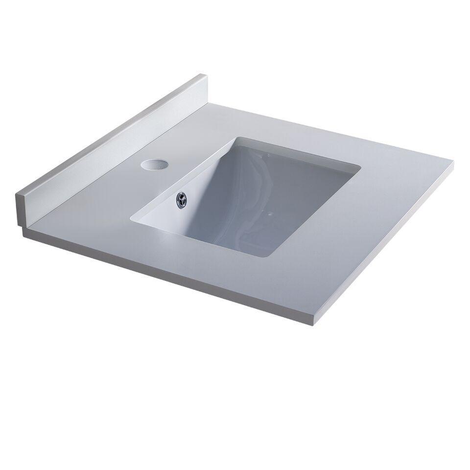 Fresca Oxford 24" White Countertop with Undermount Sink FCT2024WH-U