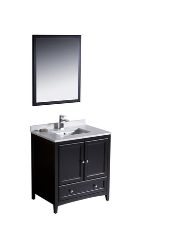 Image of Fresca Oxford 30" Bathroom Vanity FVN2030ES-FFT1030BN