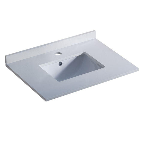 Image of Fresca Oxford 30" White Countertop with Undermount Sink FCT2030WH-U