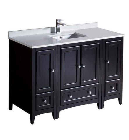 Image of Fresca Oxford 48" Espresso Traditional Bathroom Cabinets w/ Top & Sink FCB20-122412ES-CWH-U