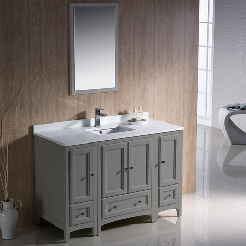 Image of Fresca Oxford 48" Traditional Bathroom Vanity FVN20-122412AW-FFT1030BN