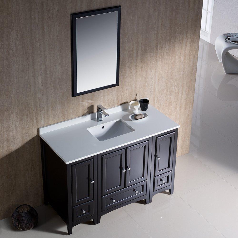 Fresca Oxford 48" Traditional Bathroom Vanity FVN20-122412AW-FFT1030BN