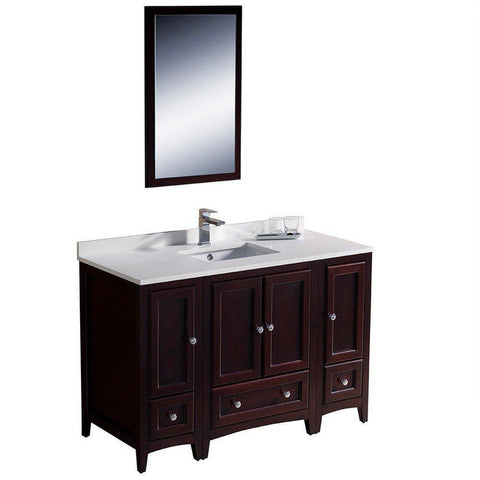 Image of Fresca Oxford 48" Traditional Bathroom Vanity FVN20-122412MH-FFT1030BN