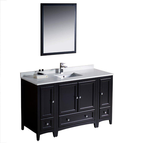 Image of Fresca Oxford 54" Traditional Bathroom Vanity FVN20-123012ES-FFT1030BN