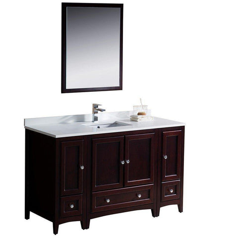 Image of Fresca Oxford 54" Traditional Bathroom Vanity FVN20-123012MH-FFT1030BN