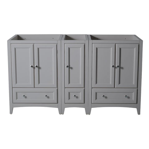 Image of Fresca Oxford 60" Gray Traditional Double Sink Bathroom Cabinets FCB20-241224GR