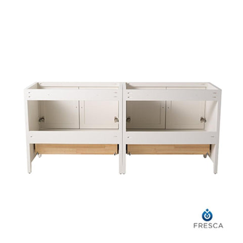Image of Fresca Oxford 71" Antique White Traditional Double Sink Bathroom Cabinets