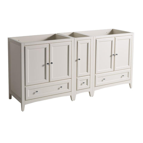 Image of Fresca Oxford 71" Antique White Traditional Double Sink Bathroom Cabinets FCB20-301230AW