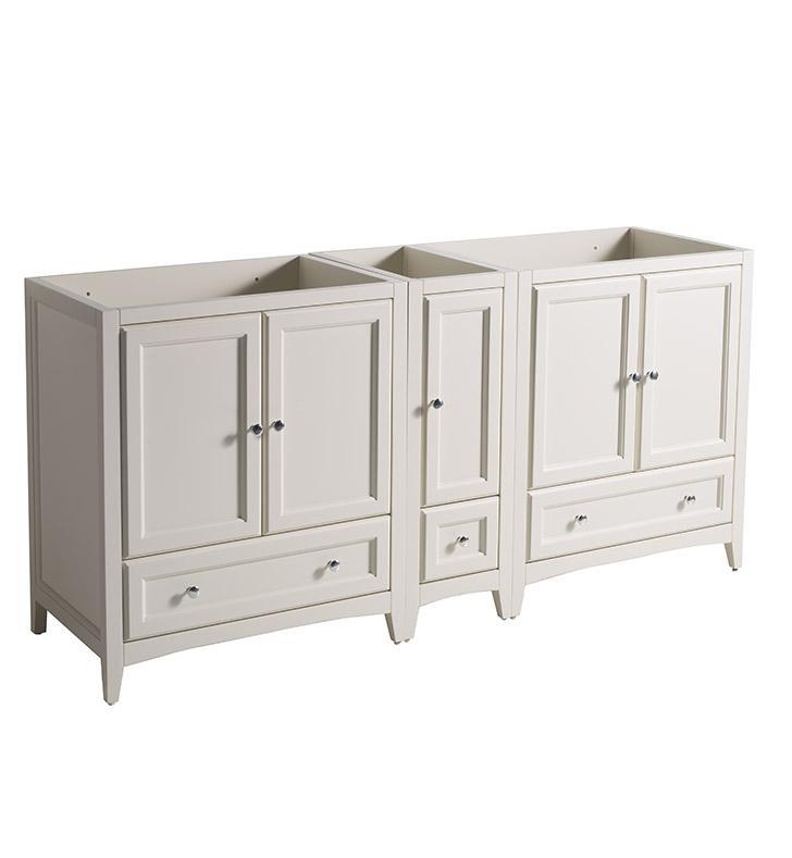Fresca Oxford 71" Antique White Traditional Double Sink Bathroom Cabinets FCB20-301230AW