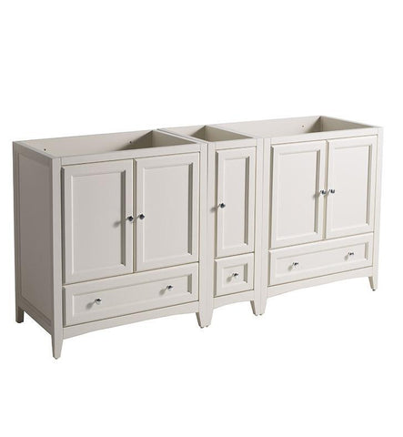 Image of Fresca Oxford 71" Antique White Traditional Double Sink Bathroom Cabinets FCB20-301230AW