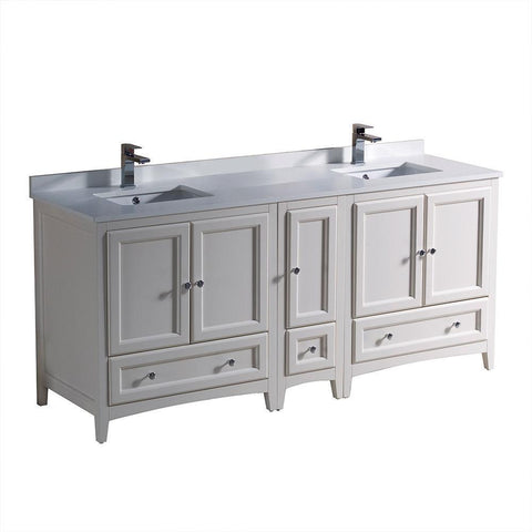 Image of Fresca Oxford 72" Traditional Double Sink Bathroom Cabinets