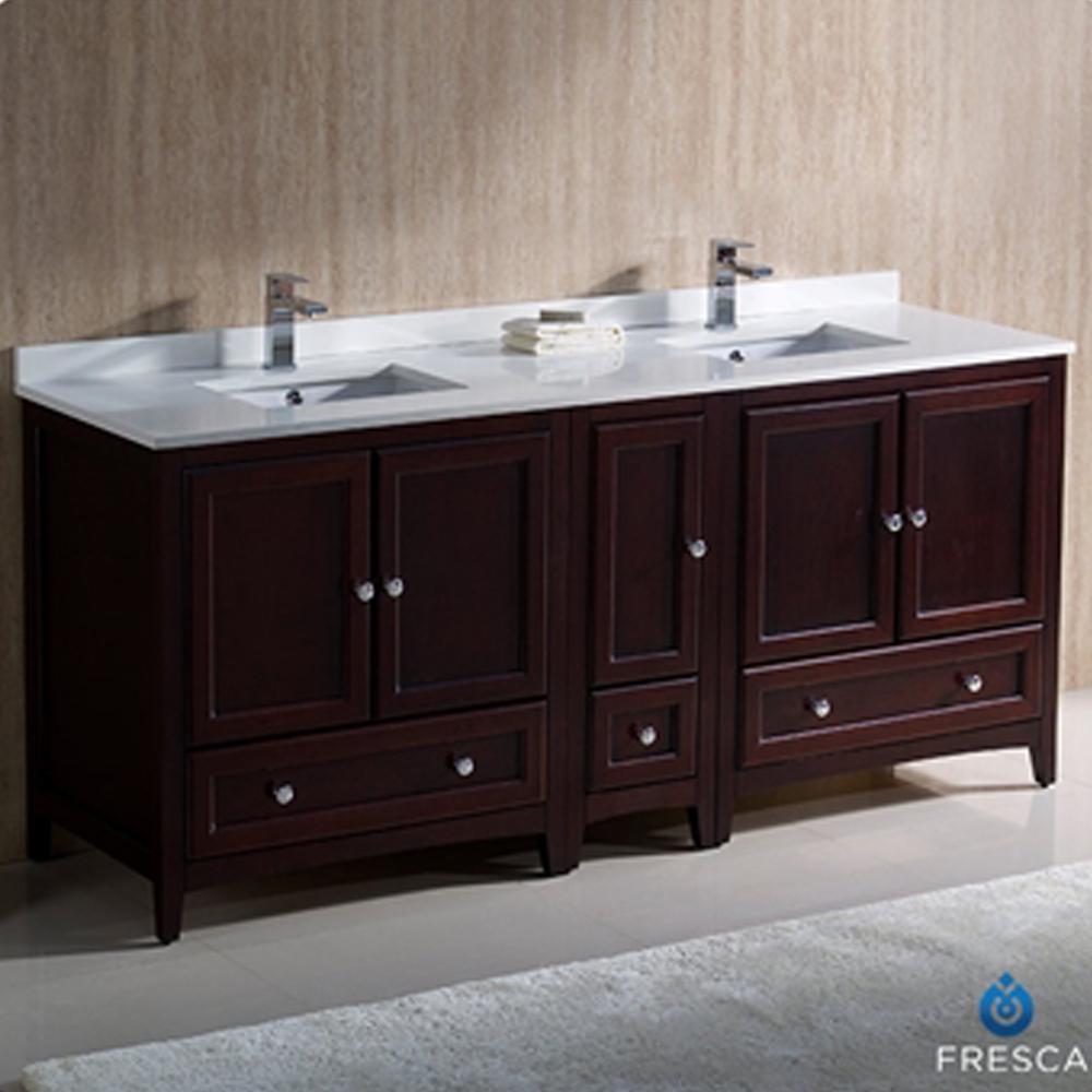 Fresca Oxford 72" Traditional Double Sink Bathroom Cabinets