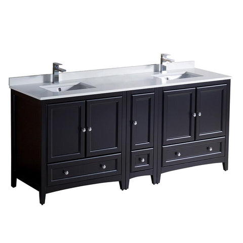 Image of Fresca Oxford 72" Traditional Double Sink Bathroom Cabinets FCB20-301230ES-CWH-U