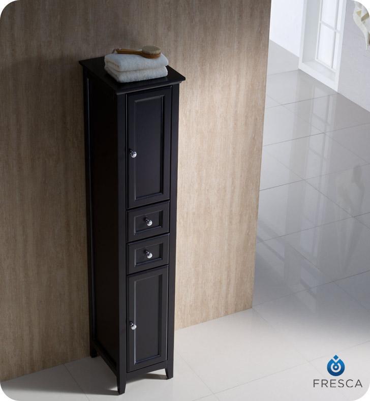Fresca Oxford Espresso Tall Bathroom Linen Cabinet FST2060ES