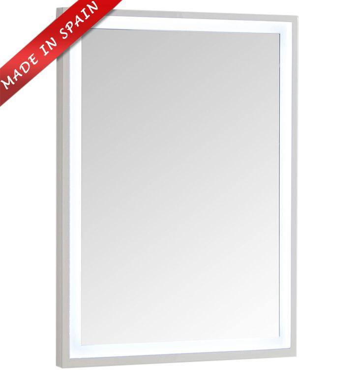Fresca Platinum Due 24" Glossy White Bathroom LED Mirror FPMR7824WH