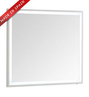 Fresca Platinum Due 36" Glossy White Bathroom LED Mirror FPMR7836WH