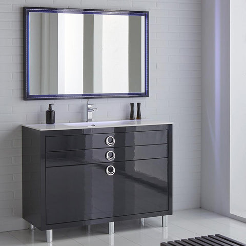 Image of Fresca Platinum Due 48" Glossy Cobalt Bathroom Vanity FPVN7848CB-FFT1030BN