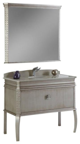 Image of Fresca Platinum London 40" Antique Silver Bathroom Vanity FPVN7526SA-FFT1030BN