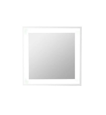 Image of Fresca Platinum Wave 24" Glossy White Bathroom Mirror w/ LED Lighting FPMR7562WH