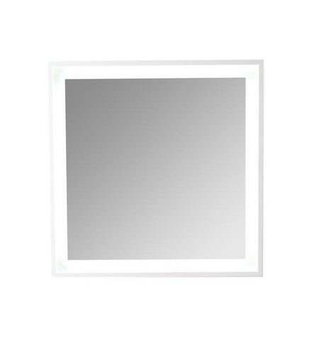 Image of Fresca Platinum Wave 32" Glossy White Bathroom Mirror w/ LED Lighting FPMR7564WH