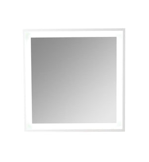 Fresca Platinum Wave 32" Glossy White Bathroom Mirror w/ LED Lighting FPMR7564WH