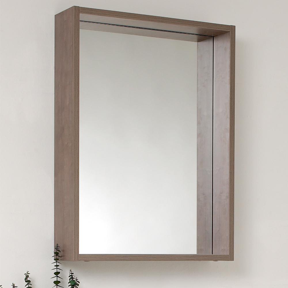 Fresca Potenza 21" Gray Oak Mirror with Shelf FMR8070GO