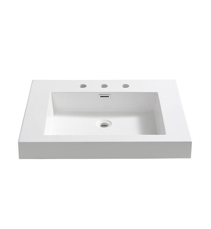 Fresca Potenza 28" White Integrated Sink / Countertop FVS8070WH