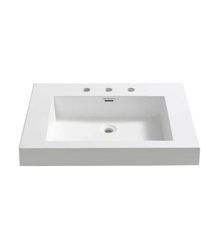 Image of Fresca Potenza 28" White Integrated Sink / Countertop FVS8070WH