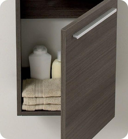 Image of Fresca Pulito 16" Small Gray Oak Modern Bathroom Vanity w/ Integrated Sink | FCB8002GO-I