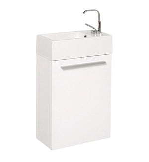 Fresca Pulito 16" Small White Modern Bathroom Vanity w/ Integrated Sink | FCB8002WH-I