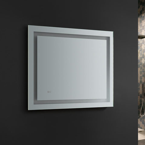 Image of Fresca Santo 36" Wide x 30" Tall Bathroom Mirror w/ LED Lighting and Defogger FMR023630