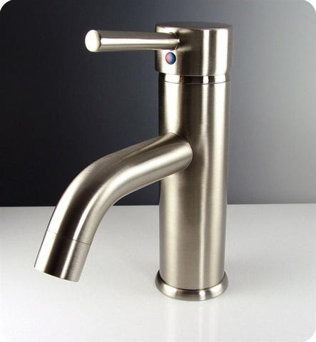 Image of Fresca Sillaro Single Hole Mount Bathroom Vanity Faucet - Brushed Nickel FFT1041BN