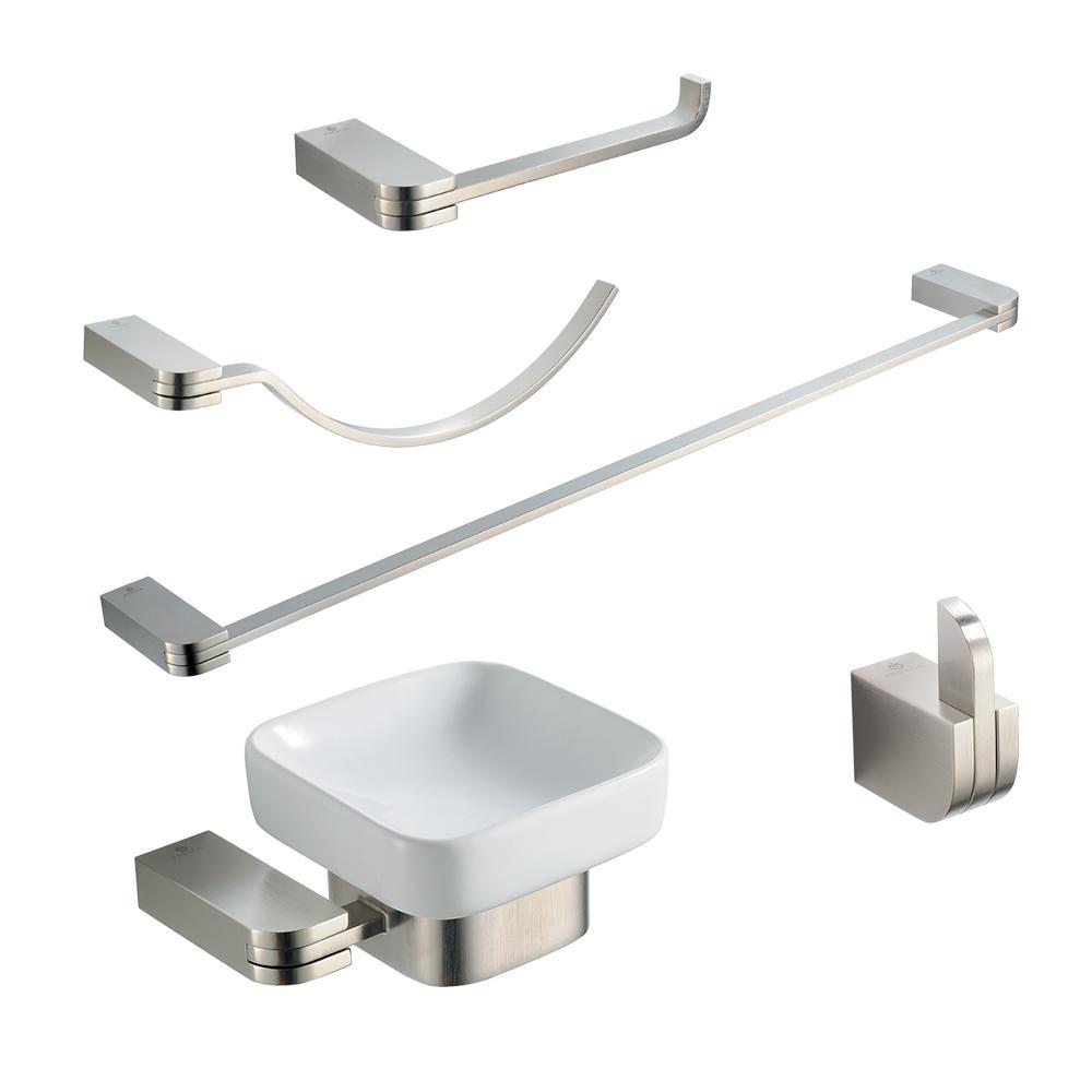 Fresca Solido 5-Piece Bathroom Accessory Set - Chrome FAC1300