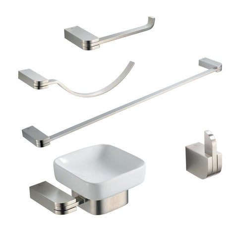 Image of Fresca Solido 5-Piece Bathroom Accessory Set - Chrome FAC1300