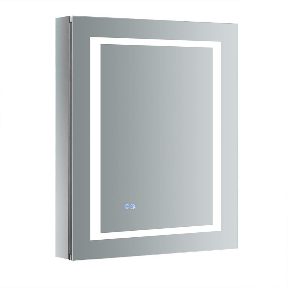 Fresca Spazio 24" Wide x 30" Tall Bathroom Medicine Cabinet w/ LED ...