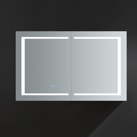 Image of Fresca Spazio 48" Wide x 30" Tall Bathroom Medicine Cabinet w/ LED Lighting FMC024830