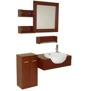 Fresca Stile 26" Single Bathroom Vanity w/ Mirror FVN3520-FFT1030BN
