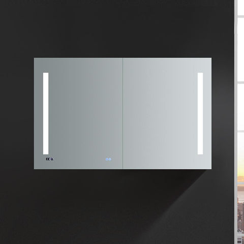 Image of Fresca Tiempo 48" Wide x 30" Tall Bathroom Medicine Cabinet w/ LED Lighting FMC014830