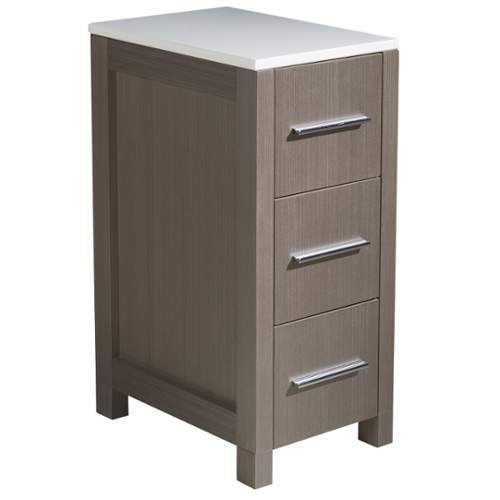 Fresca Torino 12" Gray Oak Bathroom Linen Side Cabinet FST6212GO