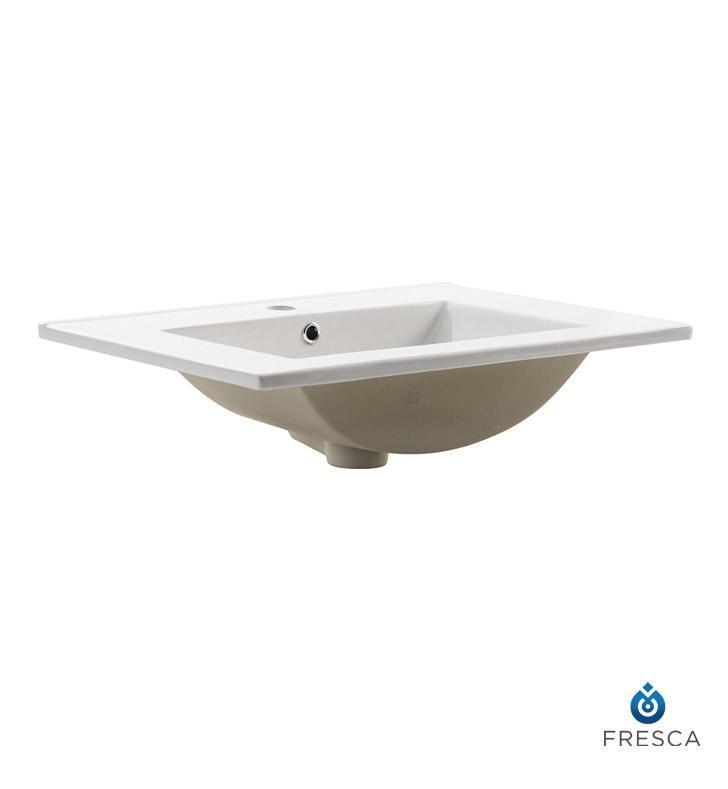 Fresca Torino 24" White Integrated Sink / Countertop FVS6224WH