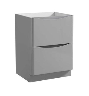 Fresca Tuscany 24" Glossy Gray Free Standing Modern Bathroom Cabinet | FCB9124GRG
