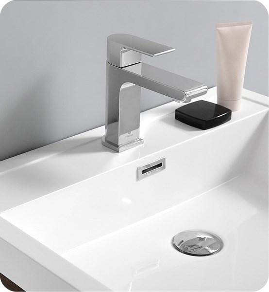 Fresca Tuscany 24" Rosewood Free Standing Modern Bathroom Cabinet w/ Integrated Sink | FCB9124RW-I