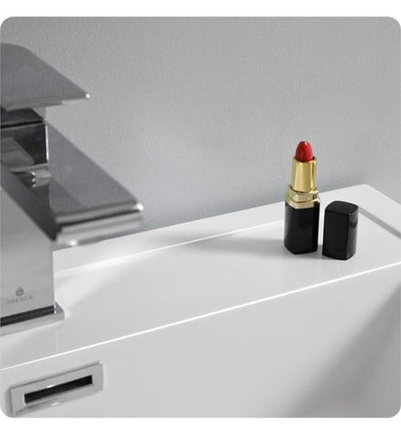 Image of Fresca Tuscany 24" Rosewood Wall Hung Modern Bathroom Cabinet w/ Integrated Sink | FCB9024RW-I
