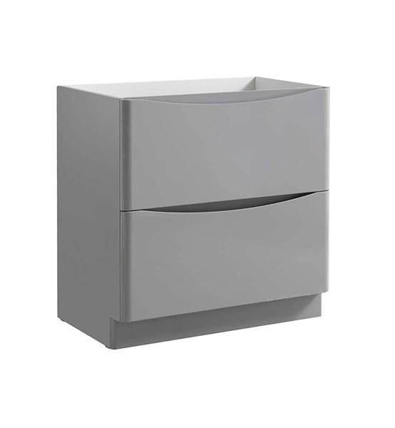 Fresca Tuscany 32" Glossy Gray Free Standing Modern Bathroom Cabinet | FCB9132GRG FCB9132GRG
