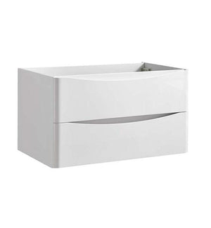 Fresca Tuscany 32" Glossy White Wall Hung Modern Bathroom Cabinet | FCB9032WH