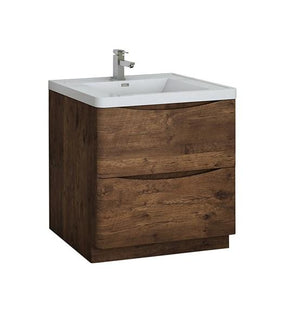Fresca Tuscany 32" Rosewood Free Standing Modern Bathroom Cabinet w/ Integrated Sink | FCB9132RW-I FCB9132RW-I