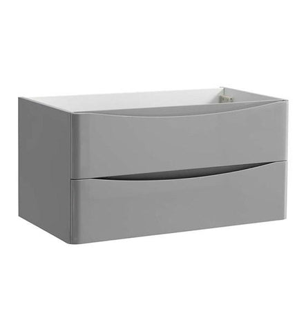 Image of Fresca Tuscany 36" Glossy Gray Wall Hung Modern Bathroom Cabinet | FCB9036GRG