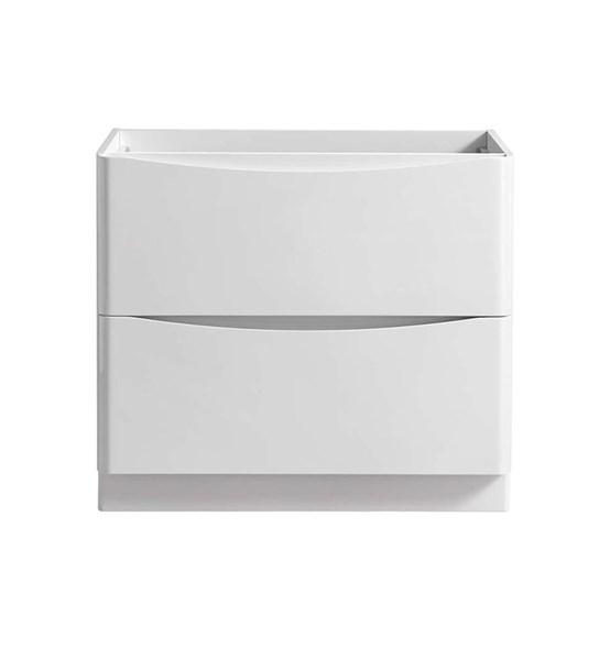 Fresca Tuscany 36" Glossy White Free Standing Modern Bathroom Cabinet | FCB9136WH