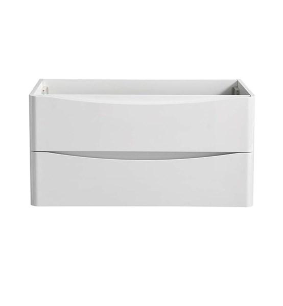 Fresca Tuscany 36" Glossy White Wall Hung Modern Bathroom Cabinet | FCB9036WH