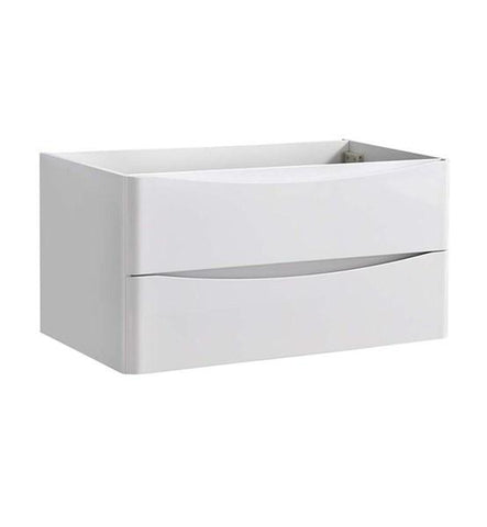 Image of Fresca Tuscany 36" Glossy White Wall Hung Modern Bathroom Cabinet | FCB9036WH